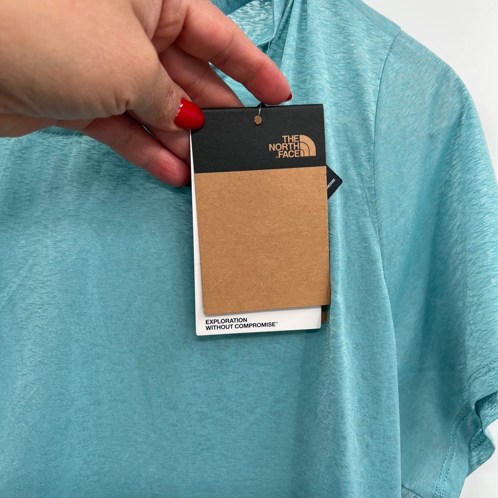 The North Face Womens Reef Waters Short Sleeve TShirt Top Teal Blue L‎ - Picture 6 of 11